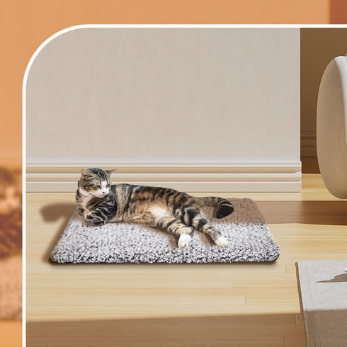 Nobleza Self Heating Cat Bed - Super Soft Thermal Dog Crate Bed Mat for Sleeping - Washable Anti-Slip Self Warming Pet