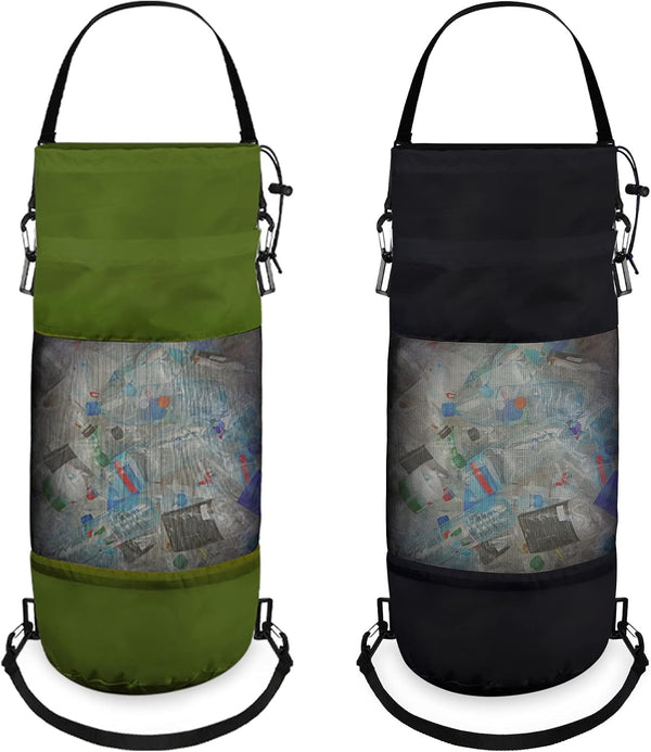2 Packs Portable Boat Accessories Mesh Trash Bags Trash Can Garbage Container