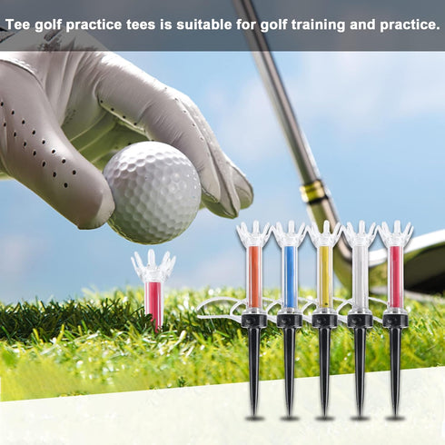 OUKENS Golf Tees, 5Pcs Flexible Magnetic Plastic Training Practice Tool Accessory