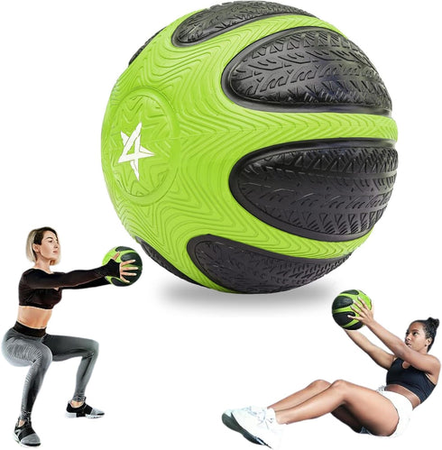 Yes4All Medicine Ball with Dual Texture Grip, Weighted Medicine Ball for Workouts