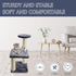 Small Cat Tree with Sisal Scratching Pole, Interactive Toy, Easy Installation Cat Tower for Indoor Cats