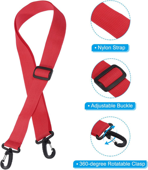 PATIKIL Ski Boot Carrier Strap - 2 Pack Adjustable Shoulder Sling for Snowboard Boots, Red
