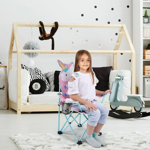 KABOER Kids Camping Chair - Portable Folding Chair with Cup Holder