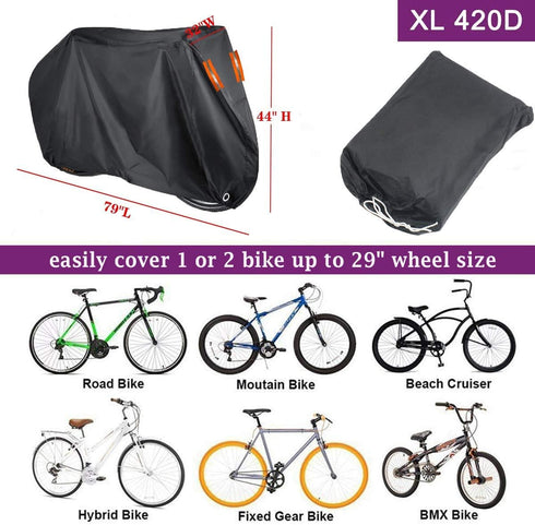 Indeed BUY Waterproof Bike Cover for 1, 2, or 3 Bikes - Heavy Duty Outdoor Storage