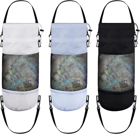 Gersoniel 3 Pack Boat Trash Can Boat Accessories Mesh Trash Bags Portable
