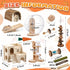 Sonwyoung 18 15 Set, Set Pcs Hamster Cage Accessories, Silent Hamster Wheel, Chew Toys Maze Wood House and Water Bottle