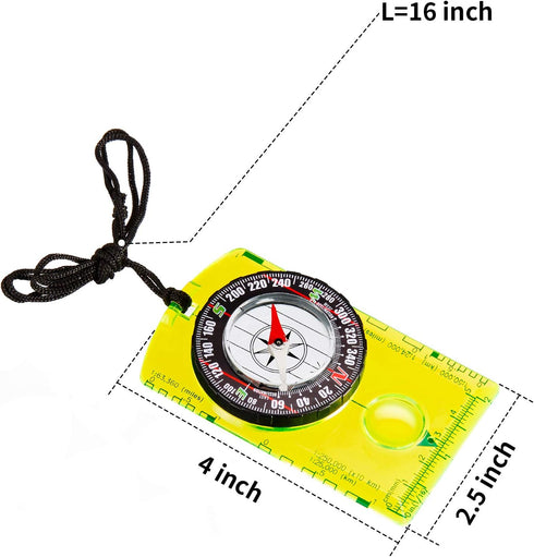 Gejoy 4 Backpacking Pieces Hiking Compass Orienteering Compass Map Navigation Gear Wilderness Survival Gifts for Kids