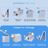 Adults,15" Clirass Portable Camping Toilet for Portable Outdoor Folding Tall Toilet with Lid and Paper Holder,Compact
