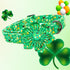 Lionheart St. Patrick's Day Dog Collar, Flower Collar for X-Large Dogs, Green Lucky Clover Shamrock Design