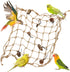 Tfwadmx Bird Climbing Rope Net, Large Size 24''X24'' Parrot Perch Climbing Rope Ladder for Budgies, Conure, Blue & Gold