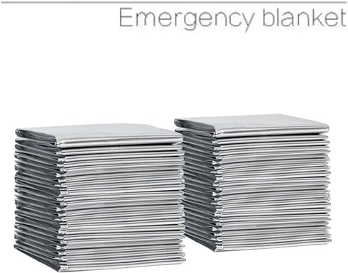 Guo's hyekbe First Aid Mylar Rescue Blanket,Emergency Blankets for Survival Gear and Equipment,Designed for Outdoor, Body Warmer Blanket,Space, Camping Gear, Hiking Travel(Silver, 12 Pack) by Guo's hyekbe