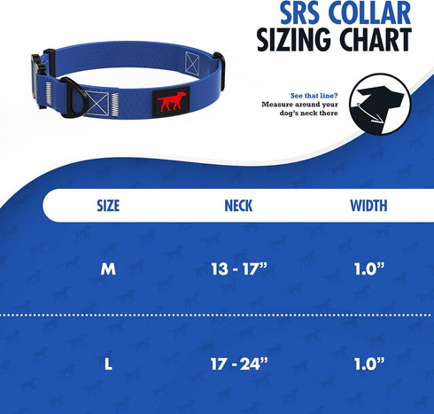 Tuff Pupper Waterproof Action Collar for Dogs, Heavy Duty Tear Proof Dog Collar with Rust-Proof Metal Hardware