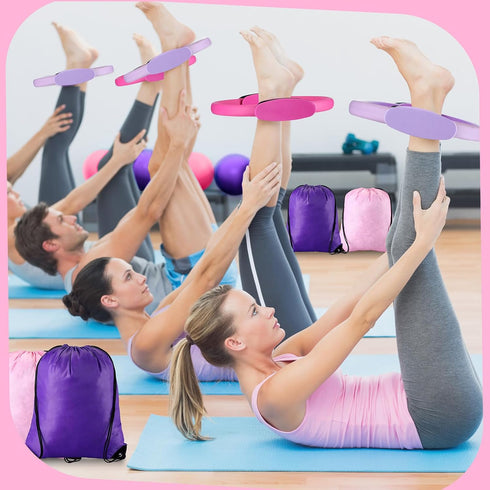 Poen 14 Pcs Pilates Ring and Ball Set for Women - Circle Ball with Stretching Strap, 8 Resistance Bands, Non-Slip Socks.