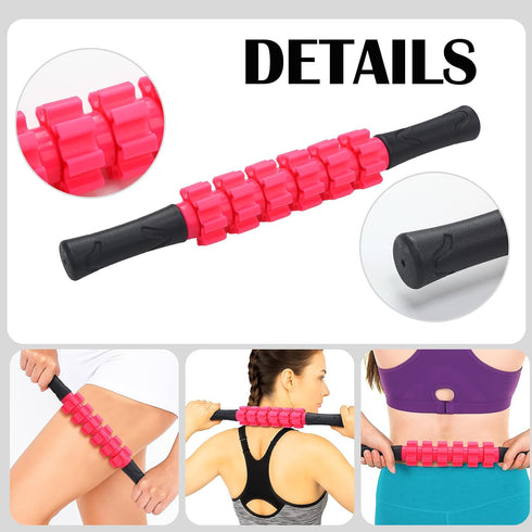 11 7 In1 Set Soulchen Pcs Pink Foam Roller Foam Back Roller Massage Stick Exercise Resistance Elastic Bands Plantar