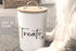 White Dog and Cat Treat Container with Easy to Open Bamboo Lid, 98 oz Pet Treat Storage Container