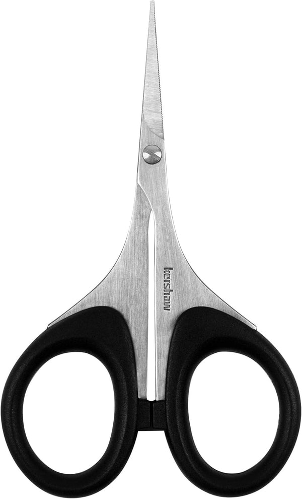 Kershaw Skeeter 3 Precision Fine Tip Scissors, Professional Grade for Fly Tying and Trimming, Black