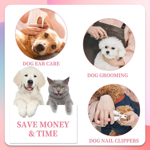 PatiencET Dog Grooming Hammock, Pet Grooming Hammock for Cats & Dogs with Security Strap and Nail Trimming Tools
