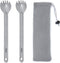 Long Handle Titanium Spork, 8.7" Ultra Lightweight Camping Utensil for Backpacking, Hiking, Travel