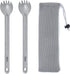 Long Handle Titanium Spork, 8.7" Ultra Lightweight Camping Utensil for Backpacking, Hiking, Travel