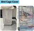 ASOCEA Large Bird Cage Cover, Adjustable Soft Nylon Mesh Seed Catcher Skirt Guard for Parrot Parakeet Macaw (White,