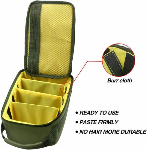 Fishing Tackle Bag, Waterproof Fishing Bag with 3 Adjustable Dividers for Portable Fishing Reel & Gear (Army Green)