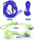 Outdoor Hanging Bungee Dog Toy - Interactive Tug Toy with 2 Chew Rope Toys for Small to Large Dogs, Best for Tug of War