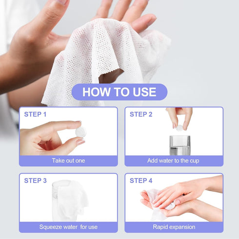 YLICKAI 100PCS Disposable Towel, Compressed Towels, Coin Paper Towel, Portable Compressed Towels Sheet For Home Beauty