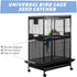 Adjustable Bird Cage Netting Seed Catcher, Large Soft Breathable Mesh for Indoor Round Square Cages (Circumference