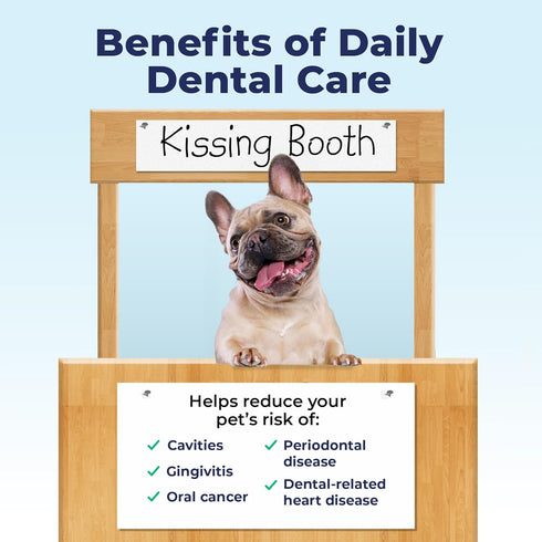 Vetnique Dentabliss Dog Teeth Cleaning Finger Mitt - Dental Wipe for Plaque and Tartar Prevention, Peppermint
