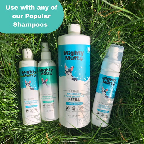 Mighty Mutt Dog Bath Brush - Massage Rubber Soft Bristle Brush for Easy Grooming - Wet or Dry Shampoo Brush - 1 pc