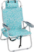 Pinikuyiro Folding Tall Beach Chair Lightweight, Backpack Beach Chair for Adults with 5-Position,