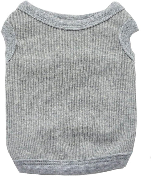 Lovelonglong 2019 Summer Pet Clothing, Dog Clothes Blank T-Shirts, Ribbed Tanks for Pit Bull Medium Dogs, 100% Cotton