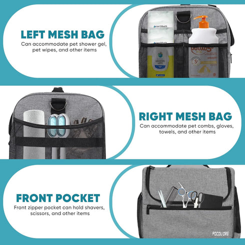 Pet Grooming Supplies Organizer Carry Bag | Compatible with Oneisall/Neabot Dog Grooming Vacuum | Large Capacity - Bag