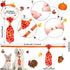 Eccliy 120 Pcs Thanksgiving Dog Bows Ties Collars, Adjustable Pumpkin Turkey Maple Leaves Pattern for Dogs Cats