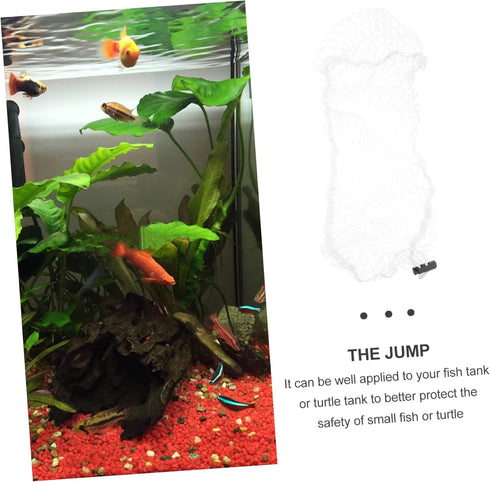 Mini Fish Tank Escape Net, Decorative Round Fish Tank Net for DIY Aquarium Sports Game Pouch