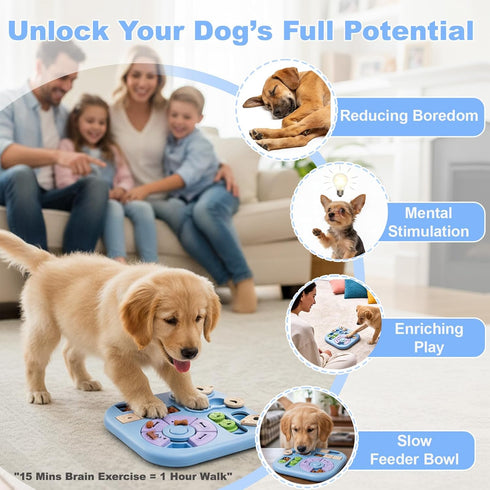 HORIBND Dog Puzzle Toys for Small & Medium Dogs, Treat Puzzle Feeder Toys for Dog Mental Stimulation, Interactive