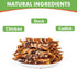 MON2SUN 4.5-5 Inch 10.58 oz (30 Count-Pack 1) Dog Treats, Triple Flavor Jerky Twist Sticks, Chicken Duck and Codfish