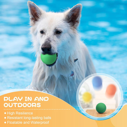 15 Pack 2.4 Inch Hiboom Natural Rubber Tennis Balls for Dogs Catching Pet Dog Balls for Fetch Training Interactive High