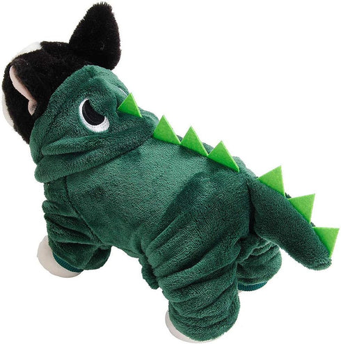 Adorable Dinosaur Dog Costume, Funny Puppy Halloween Apparel, Small Pet Outfit, Winter Dog Clothes for Small Dogs