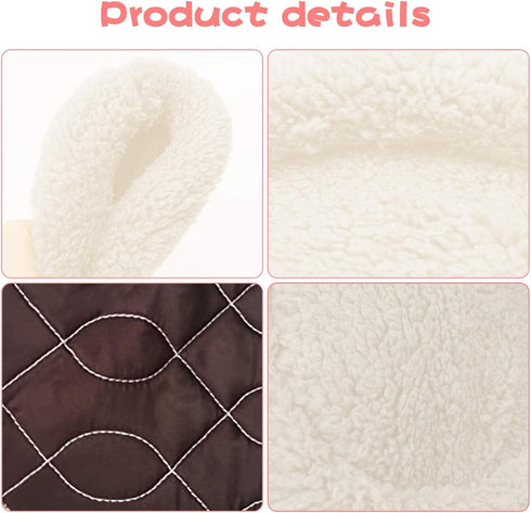 BWOGUE Hamster Bed, Round Velvet Warm Sleep Mat Pad for Hamster, Hedgehog, Squirrel, Mice, and Other Small Animals