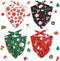 Ittokis 4 Pack Dog Bandana Christmas Scarf Bibs Kerchief Set Pet Christmas Costume