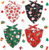 Ittokis 4 Pack Dog Bandana Christmas Scarf Bibs Kerchief Set Pet Christmas Costume