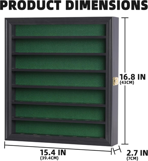 49 7 DisplayGifts Golf Ball Display Cabinet Stand Storage Wall Mounted Shelves Display Case Shadow Box with Lockable