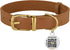 BRONZEDOG Leather Dog Collar with Metal Buckle, Durable Basic Pet Collars for Small Medium Large Dogs (14-17 Inch,