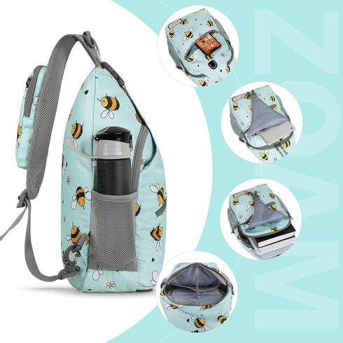 Backpack,Water Daypack ZOMAKE Sling Bag,Small Crossbody Sling Resistant Shoulder for Travel,Anti Thief Chest Bag