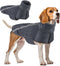 SlowTon Winter Dog Coat, Waterproof Windproof Puppy Vest with Turtleneck Scarf, Soft Pet Outfits, M, Grey