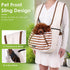 NATUYA Dog Sling Carrier, Adjustable Pet Front Sling Carrier for Small Dogs & Cats, Khaki, 3-8 lb