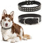 BINGPET Adjustable Leather Dog Collar, Real Split PU Leather, Studded Pet Collar for Small Medium Large Dogs