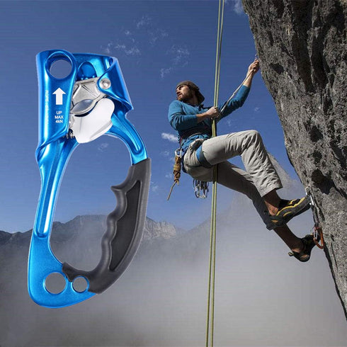 WILDKEN Hand Ascender for Climbing - Outdoor Mountaineering Rappelling Equip for 8-12MM Rope, Left Right Hand
