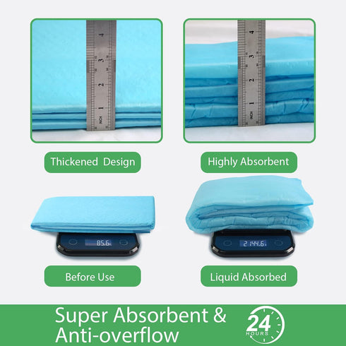 XLarge Dog Pads 28"x34", 40 Count - Heavy Absorbency Pee Pads for Potty Training, Quick Drying & No Leaking Pet Pads